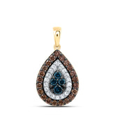 5/8CTW-DIA P1 GIFT COGNAC NATURAL, BLUE-DIA PEAR PENDANT